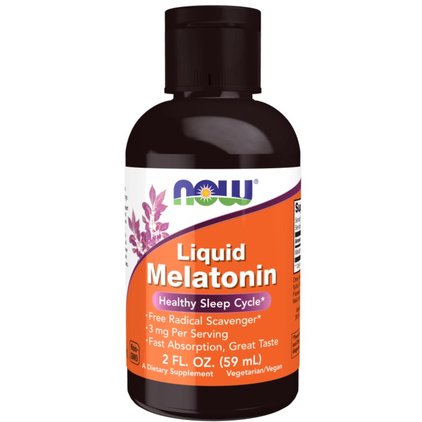 NOW Liquid Melatonin 59ml Supplements - Sleep at Village Vitamin Store