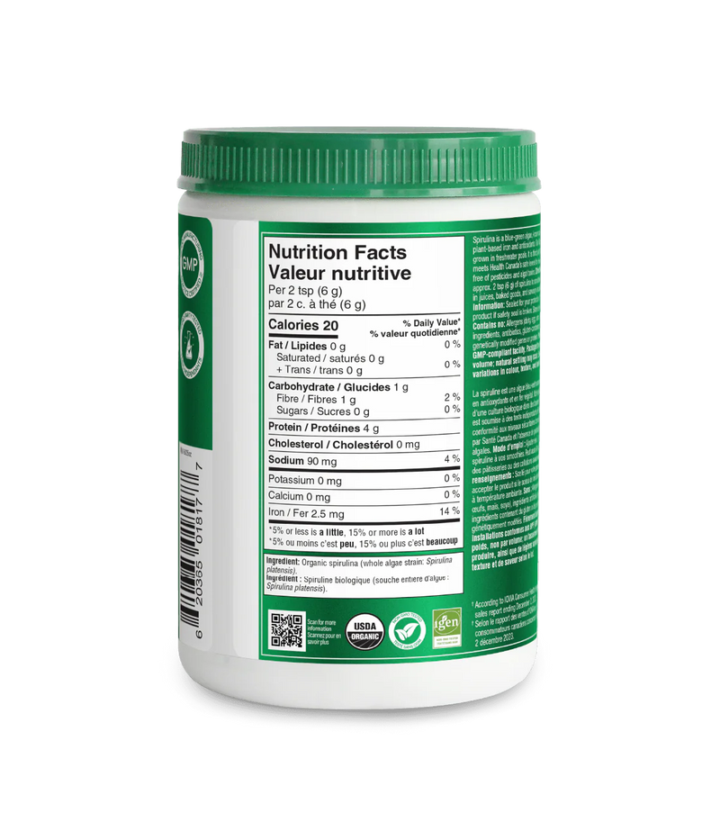 Organika Blue Green Algae Organic Spirulina Powder 300g