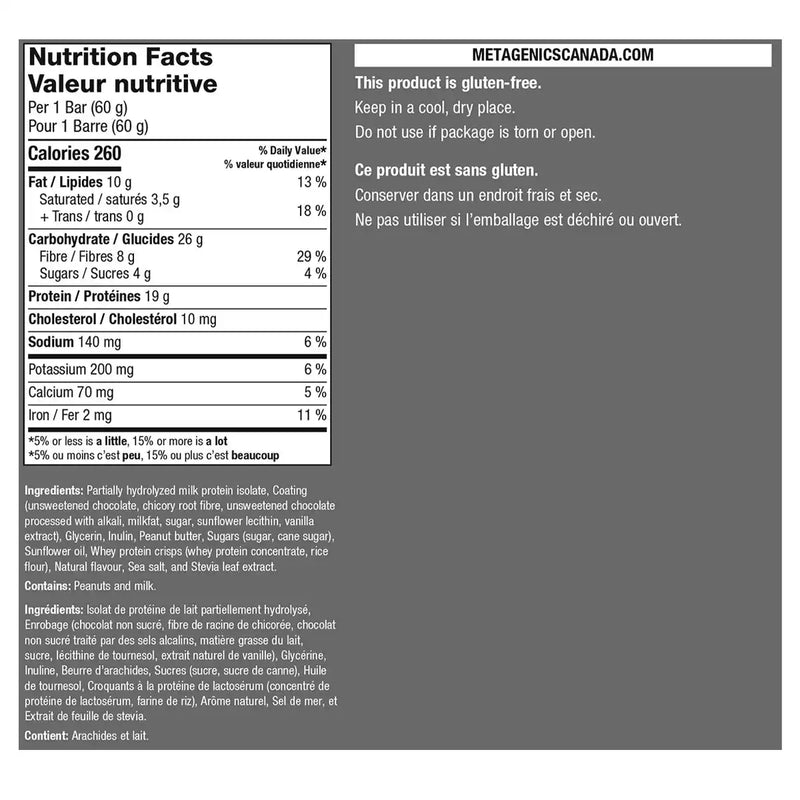 Metagenics Ultra Protein Bar Peanut Butter. 60g