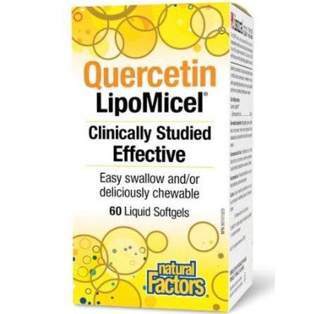 Natural Factors Quercetin LipoMicel Matrix 60 Liquid Softgels Supplements at Village Vitamin Store