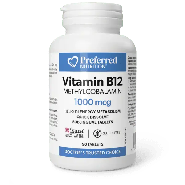 Preferred Nutrition Vitamin B12 Methylcobalamin 1000mcg 90 Tabs