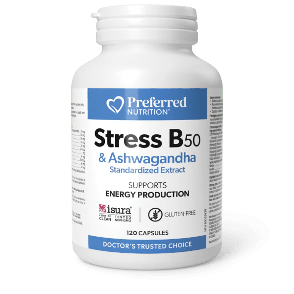 Preferred Nutrition Stress B50 Ashwagandha 120 Caps