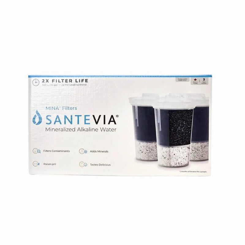 Santevia Alkaline Pitcher Filter Mina 3 Packs