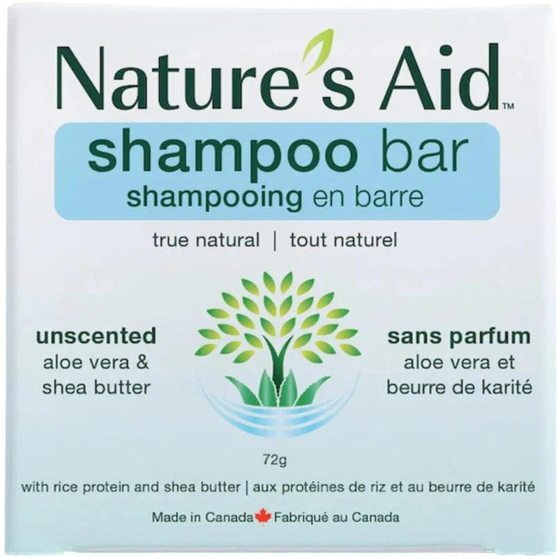 Nature's Aid Solid Shampoo Bar unscented aloe vera 72g Shampoo at Village Vitamin Store