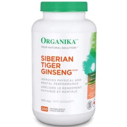 Organika Siberian Tiger Ginseng 200mg 200 Veg Caps Supplements at Village Vitamin Store