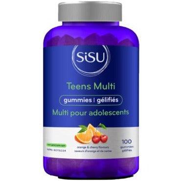 Sisu Teens Multi Orange & Cherry 100 Gummies Supplements - Kids at Village Vitamin Store