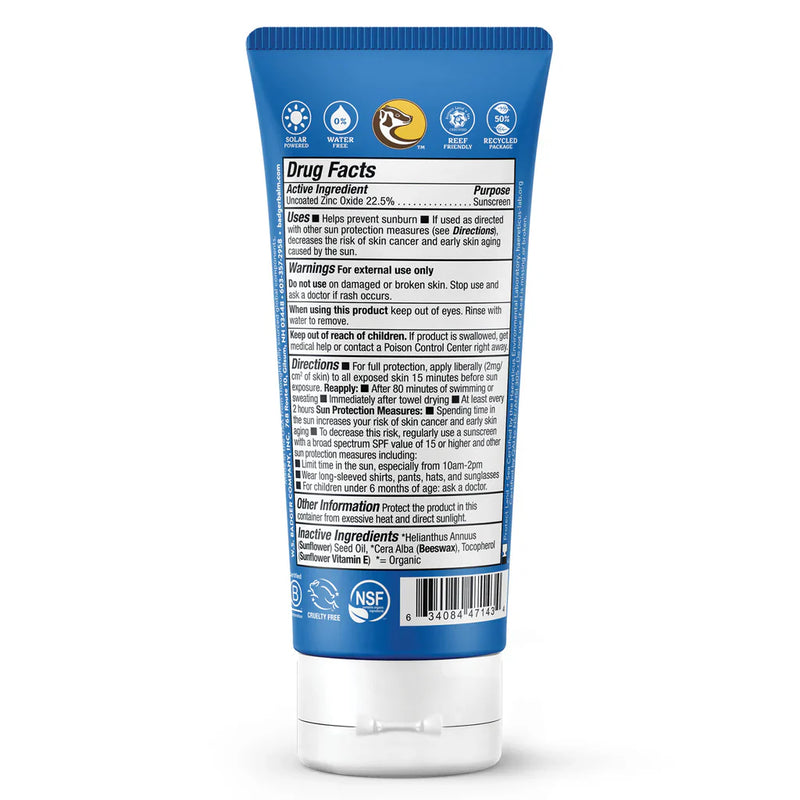 Badger Sports Sunscreen Clear Zinc SPF 40 2.9 fl.oz Unscented
