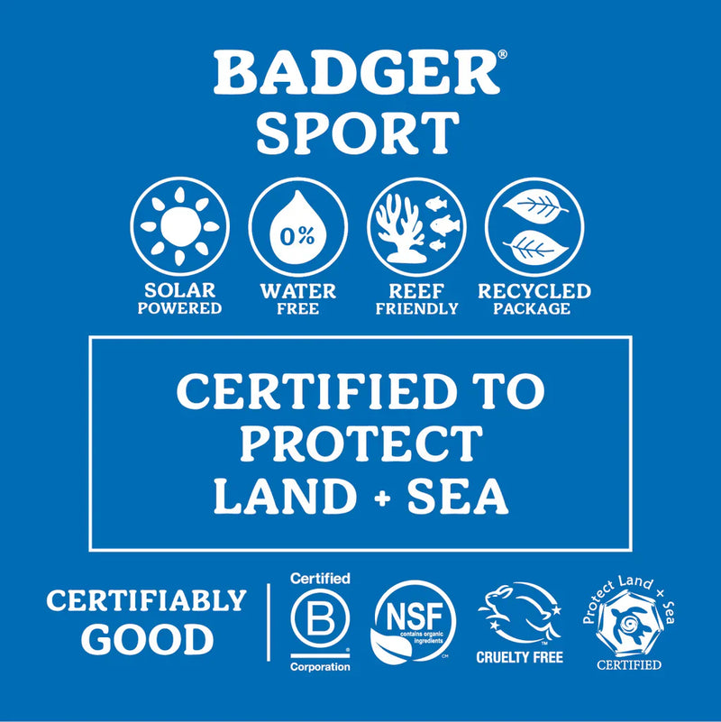Badger Sports Sunscreen Clear Zinc SPF 40 2.9 fl.oz Unscented