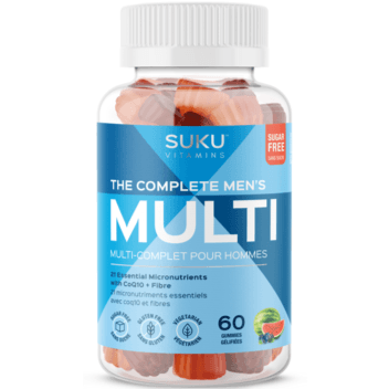 Suku Vitamins The Complete Men's Multi Plus CoQ10 & Fibre 60 Gummies Vitamins - Multivitamins at Village Vitamin Store