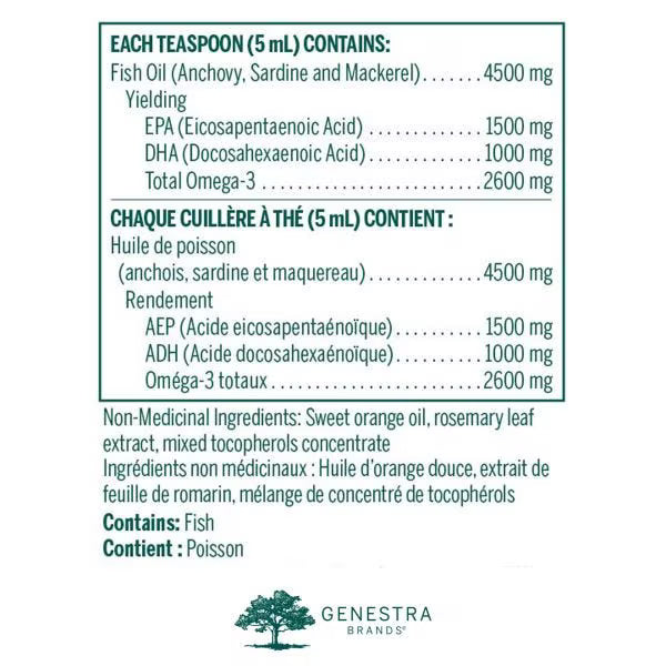 Genestra Super EFA Forte Liquid Orange Flavour 500ml