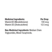 Thorne Vitamin D/K2 30mL Vitamins - Vitamin D at Village Vitamin Store