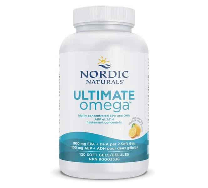 Nordic Naturals Ultimate Omega 1100 mg EPA + DHA  Lemon Flavor 120 Soft gels