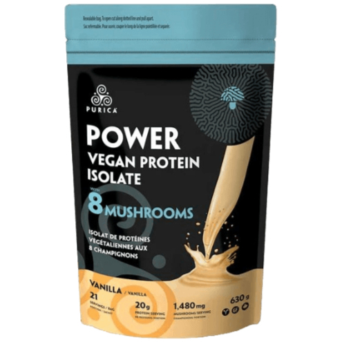 Purica Vegan Protein with 8 Mushrooms Vanilla flavour 630g Supplements - Protein at Village Vitamin Store