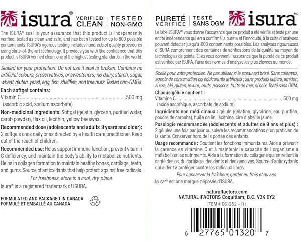 Natural Factors Liposomal Vitamin C 1000 mg · High Absorption, 180 Liquid Softgels