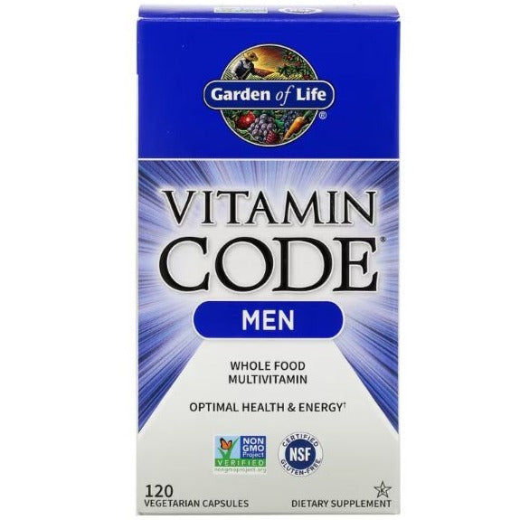 Garden of Life, Vitamin Code, Whole Food Multivitamin for Men, 120 Vegetarian Capsules*Product Expiry Aug'2024* Vitamins - Multivitamins at Village Vitamin Store