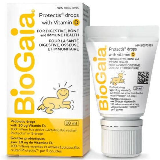 Biogaia Protectis Probiotic with vitamin D Drops 10mL Supplements - Probiotics at Village Vitamin Store
