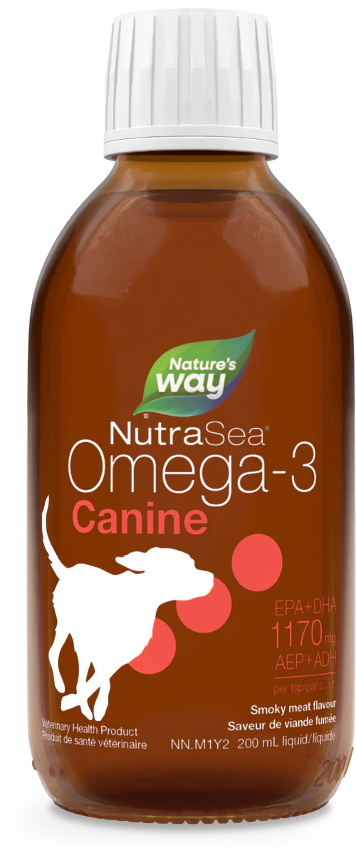 NutraSea Baie Run Canine Omega3 Smoky Meat Flavour 200mL