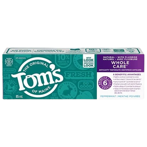 Tom's Of Maine Toothpaste Flouride Free Peppermint 85mL Toothpaste at Village Vitamin Store