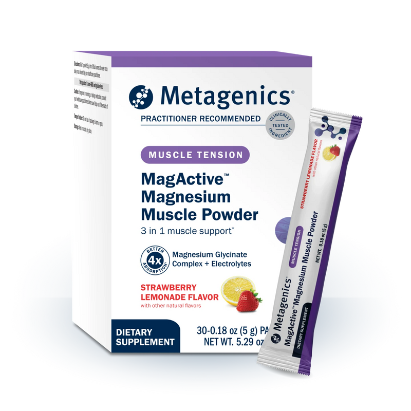 Metagenics MagActive Magnesium Muscle Powder Strawberry Lemonade Flavour 30 Sachets