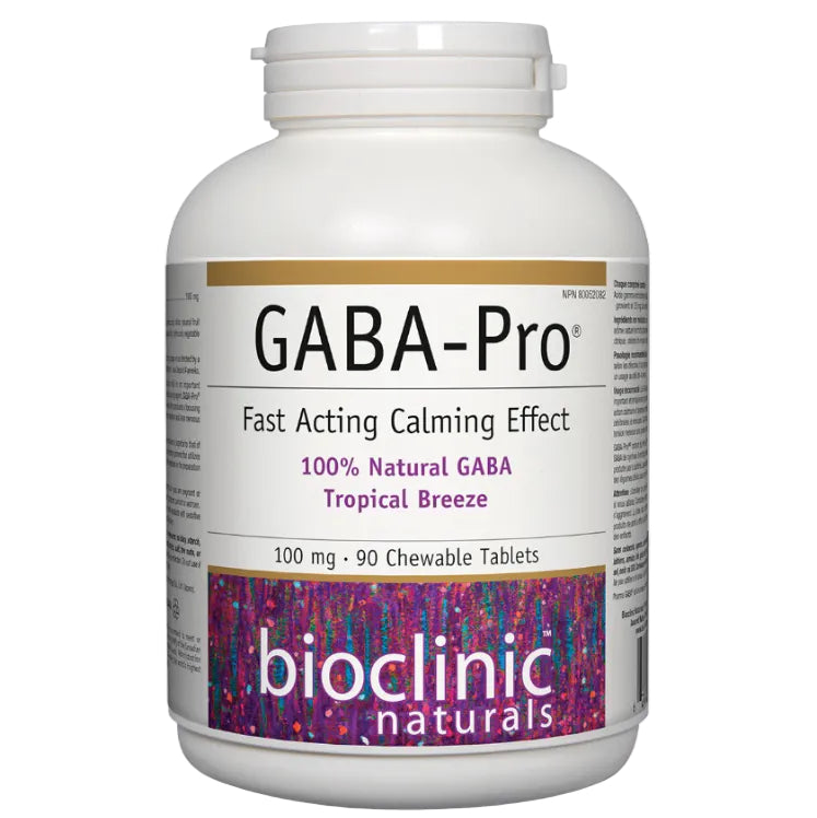 Bioclinic Naturals GABA-Pro Calming Effects 100mg 90 Chewable Tabs
