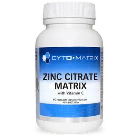 Cyto Matrix Zinc Citrate 50mg 60 v-caps Minerals - Zinc at Village Vitamin Store