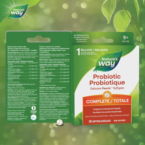 Nature's Way Probiotic Pearls™ Complete | 1 Billion Active Cultures | 30 Softgels