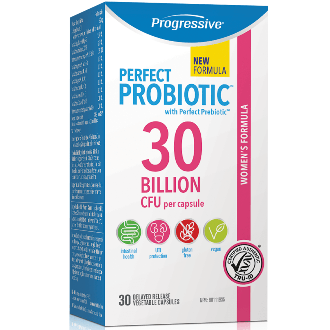 Progressive Perfect Probiotic for Women 30 Billion 30 Veggie Caps Supplements - Women's Probiotics at Village Vitamin Store