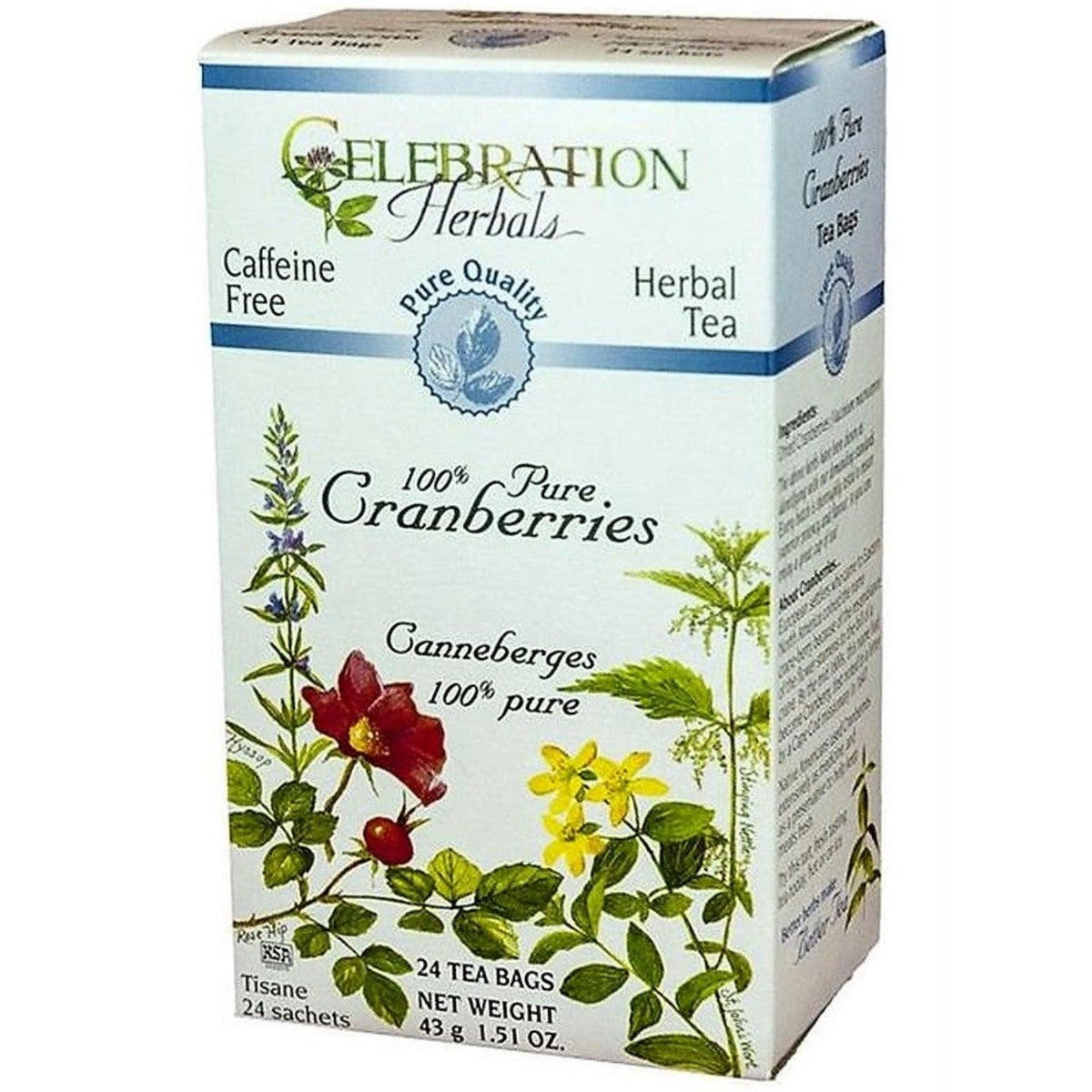 Celebration Herbals Pure Cranberries 24 Tea Bags Food Items at Village Vitamin Store
