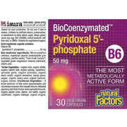 Natural Factors BioCoenzymated Pyridoxal 5 Phosphate 50mg 30 Veggie Caps Vitamins - Vitamin B at Village Vitamin Store