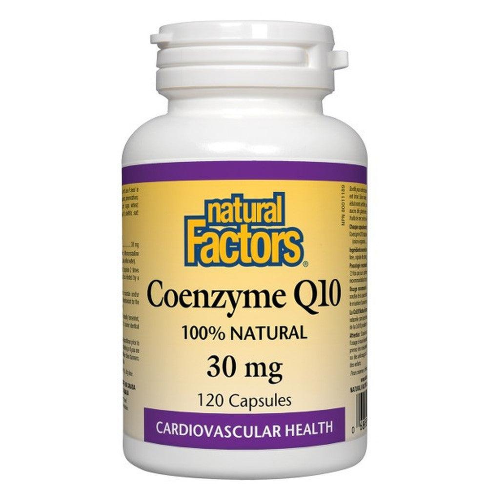 Natural Factors Coenzyme Q10 30MG 120 Caps Supplements - Cardiovascular Health at Village Vitamin Store