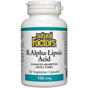 Natural Factors R-Alpha-Lipoic Acid 100mg 60 Veggie Caps Supplements - Blood Sugar at Village Vitamin Store