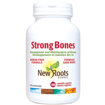 New Roots Strong Bones Boron-Free 180 Veggie Caps Supplements - Bone Health at Village Vitamin Store