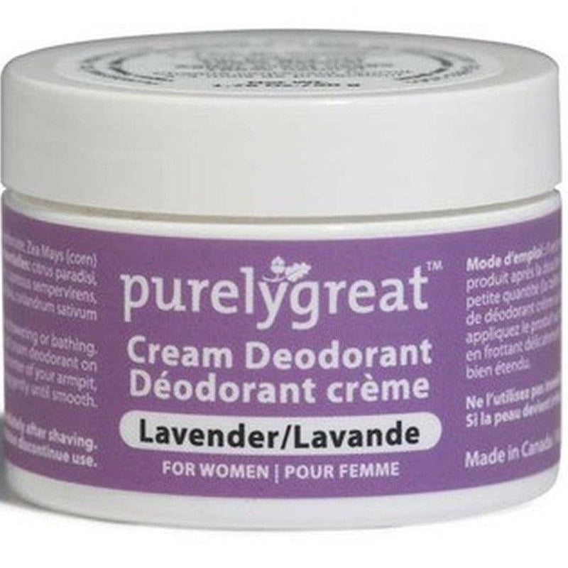 Purelygreat Cream Deodorant for Women lavender Deodorant at Village Vitamin Store