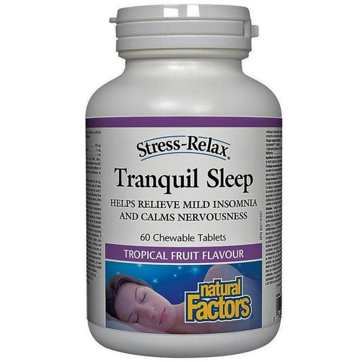Natural Factors Tranquil Sleep 60 Chewable Tabs Supplements - Sleep at Village Vitamin Store