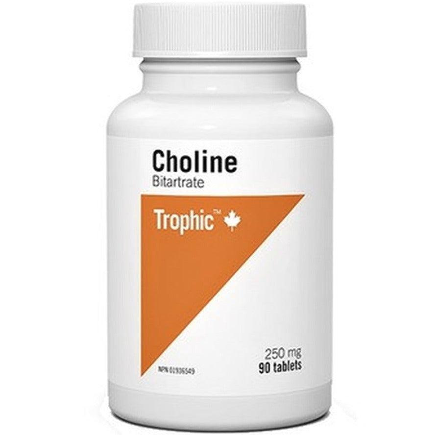 Trophic Choline Bitartrate 250mg 90 Tabs Supplements at Village Vitamin Store