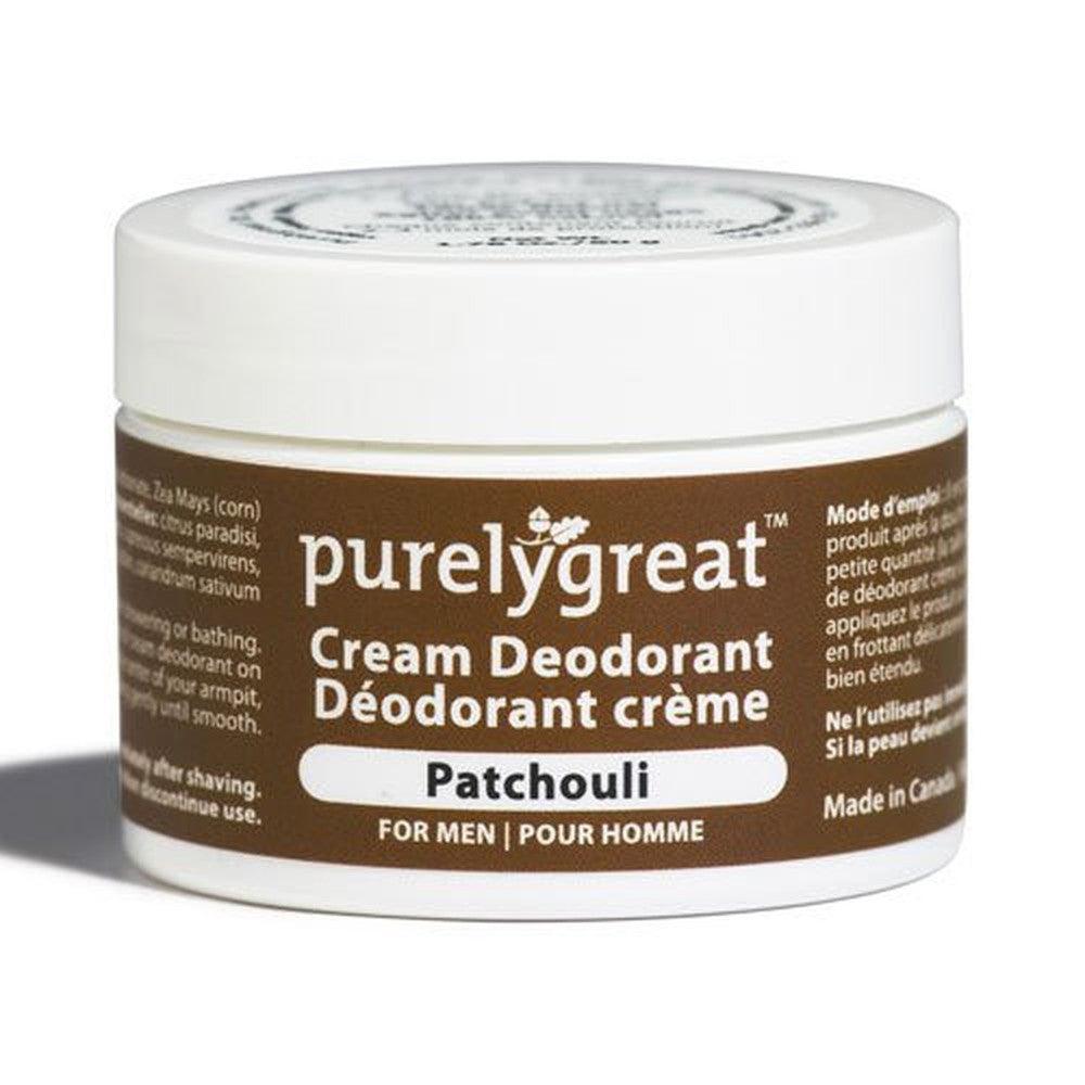 Purelygreat's Natural Deodorant for Men Patchouli 50 G Deodorant at Village Vitamin Store