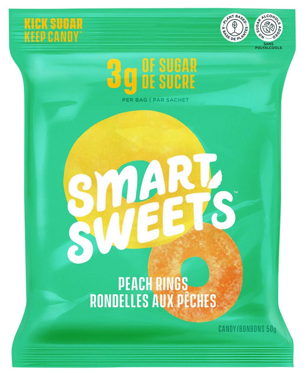 Smart Sweets Gummy Peach Rings 50g Food Items at Village Vitamin Store