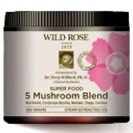 Wild Rose 5 Mushroom Blend 100g Supplements - Immune Health at Village Vitamin Store
