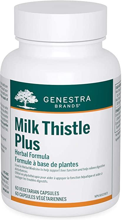Herbs Genestra Milk Thistle Plus 60 Vegetable Capsules Genestra