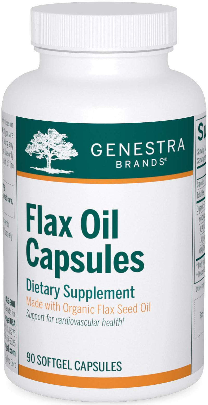 Genestra Organic Flax Oil 90 Softgel Caps Supplements - EFAs at Village Vitamin Store
