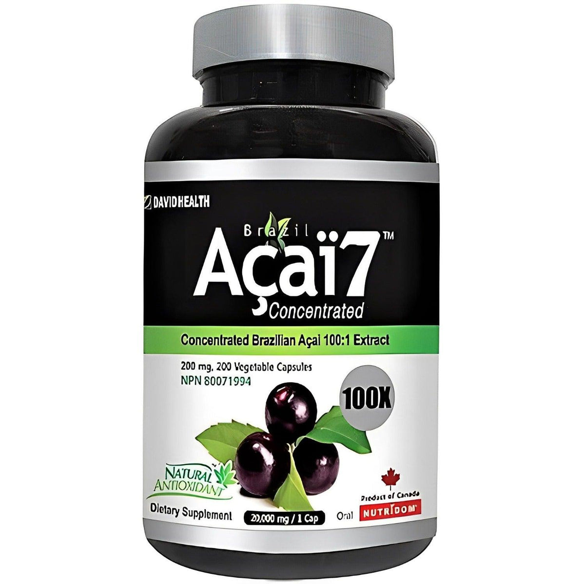 Brazil Acai 7 Extract 200 Vege Caps Supplements at Village Vitamin Store