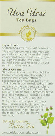 Celebration Herbals Uva Ursi Caffeine Free 24 Tea Bags Food Items at Village Vitamin Store