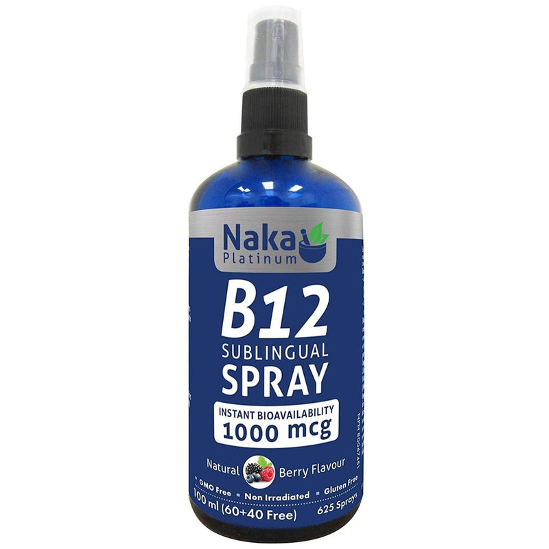 Naka Pro B12 Sublingual Spray 1000mcg 100mL Vitamins - Vitamin B at Village Vitamin Store