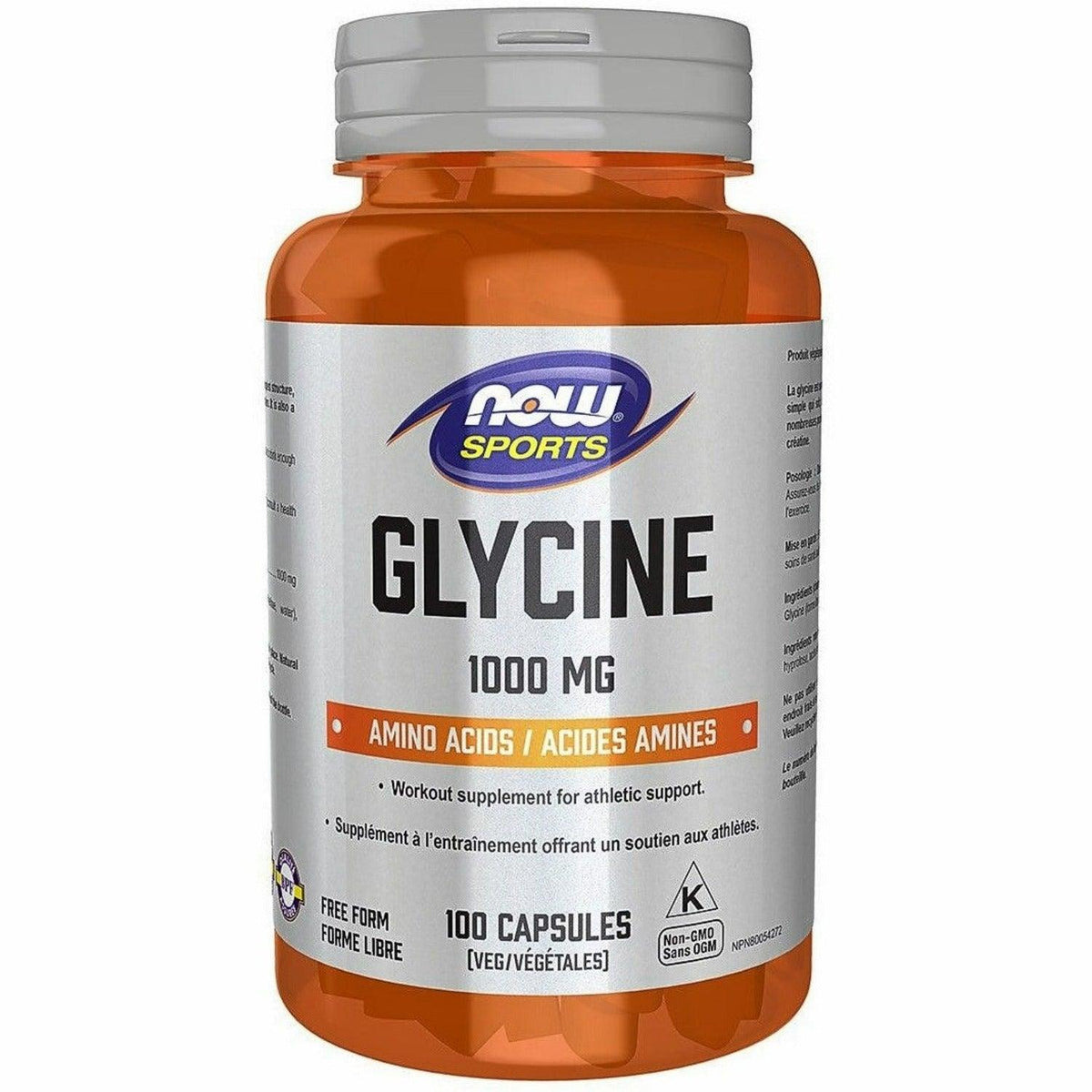 NOW Sports Glycine 1000 mg 100 Veggie Caps Supplements - Amino Acids at Village Vitamin Store