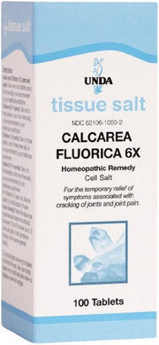 UNDA Tissue Salt Calcarea Fluorica 6X 100 Tabs Homeopathic at Village Vitamin Store