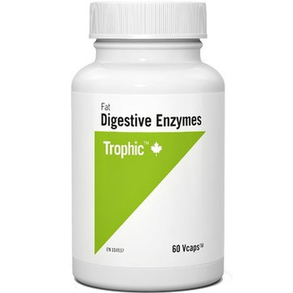TROPHIC Fat Enzymes 60 capsules Supplements - Digestive Enzymes at Village Vitamin Store
