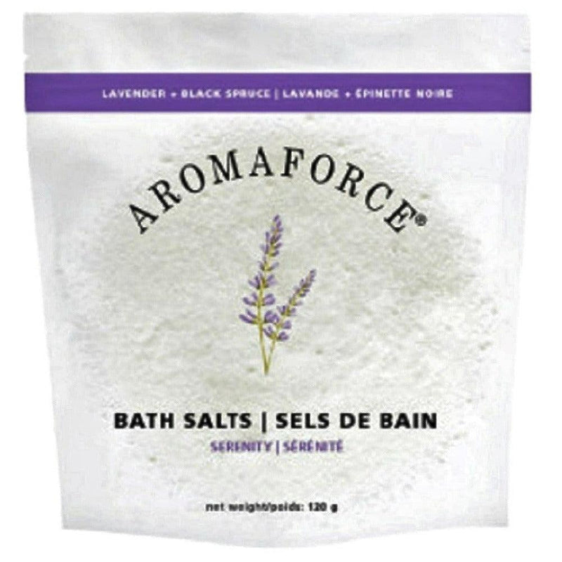Aromaforce Bath Salts Serenity (Lavender & Black Spruce) 120g Bath & Body at Village Vitamin Store
