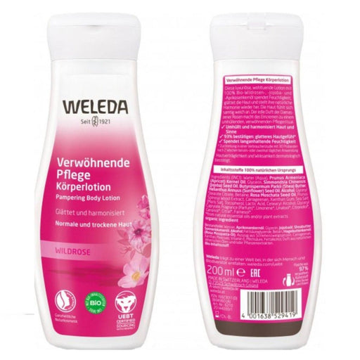 Weleda Wild Rose Pampering Body Lotion 200ml Body Moisturizer at Village Vitamin Store