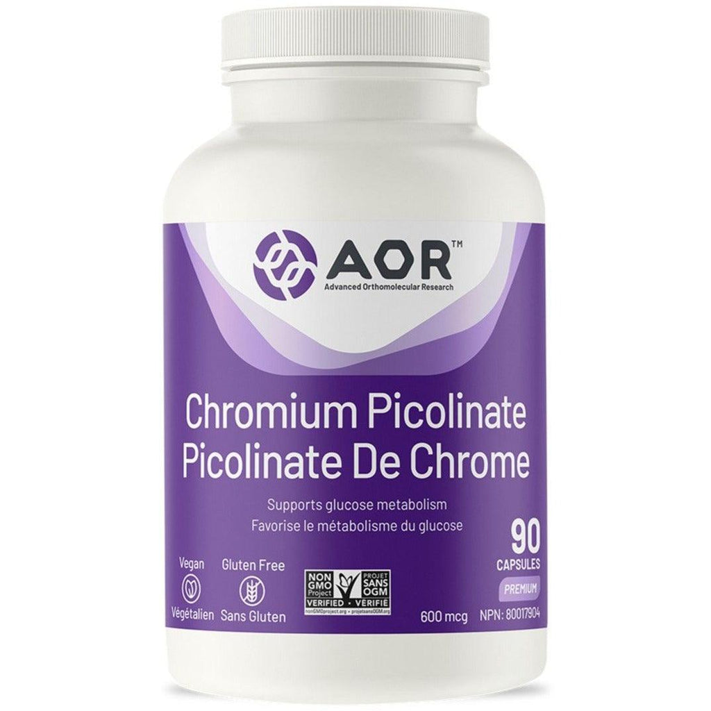 AOR Chromium Picolinate 600mcg 90 Caps Minerals at Village Vitamin Store