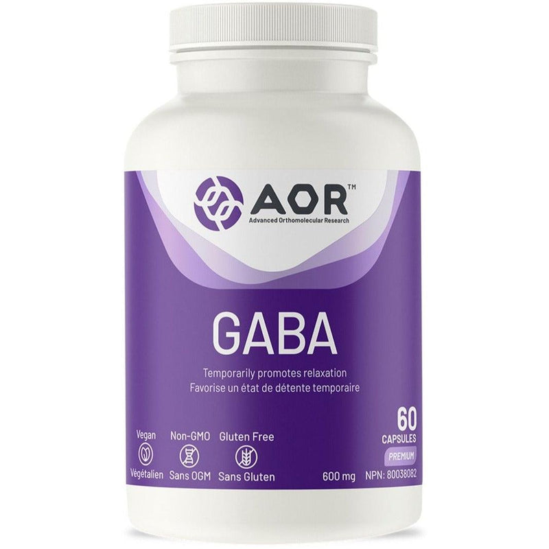 AOR GABA 600mg 60 Caps Supplements at Village Vitamin Store
